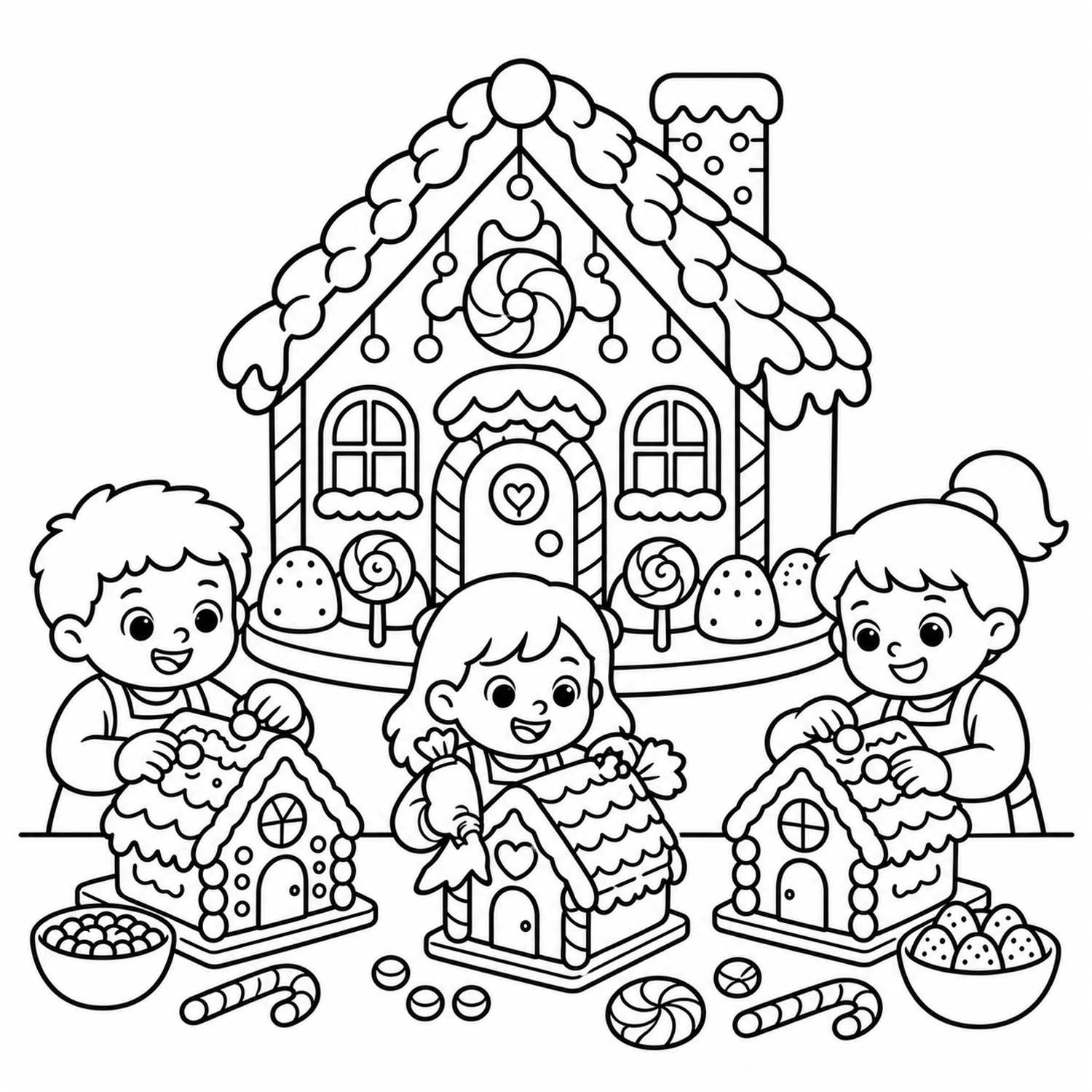 17 Making Gingerbread Houses