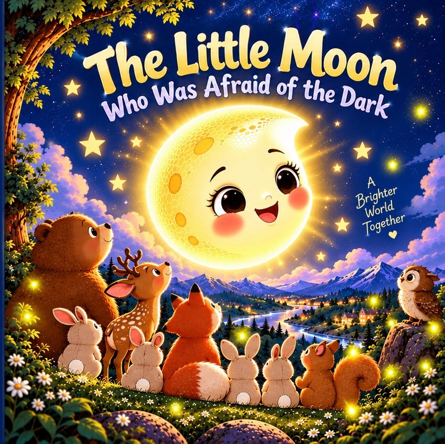 The Little Moon Who Was Afraid of the Dark: A Heartwarming Bedtime Story About Courage, Kindness, and Learning to Let Your Light Shine